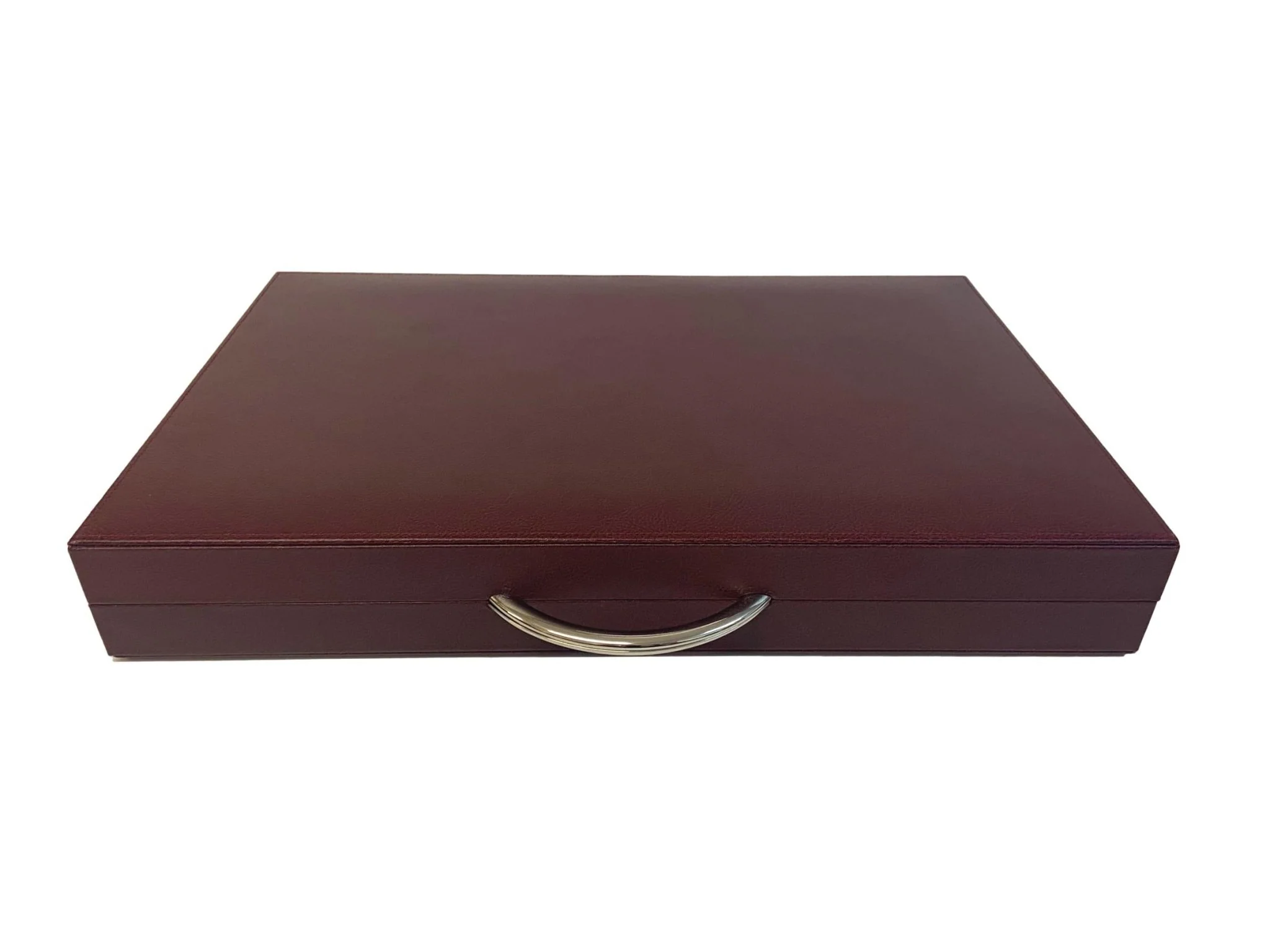 Backgammon Cuir véritable GM - Bordeaux - Renzo Romagnoli - Image 6