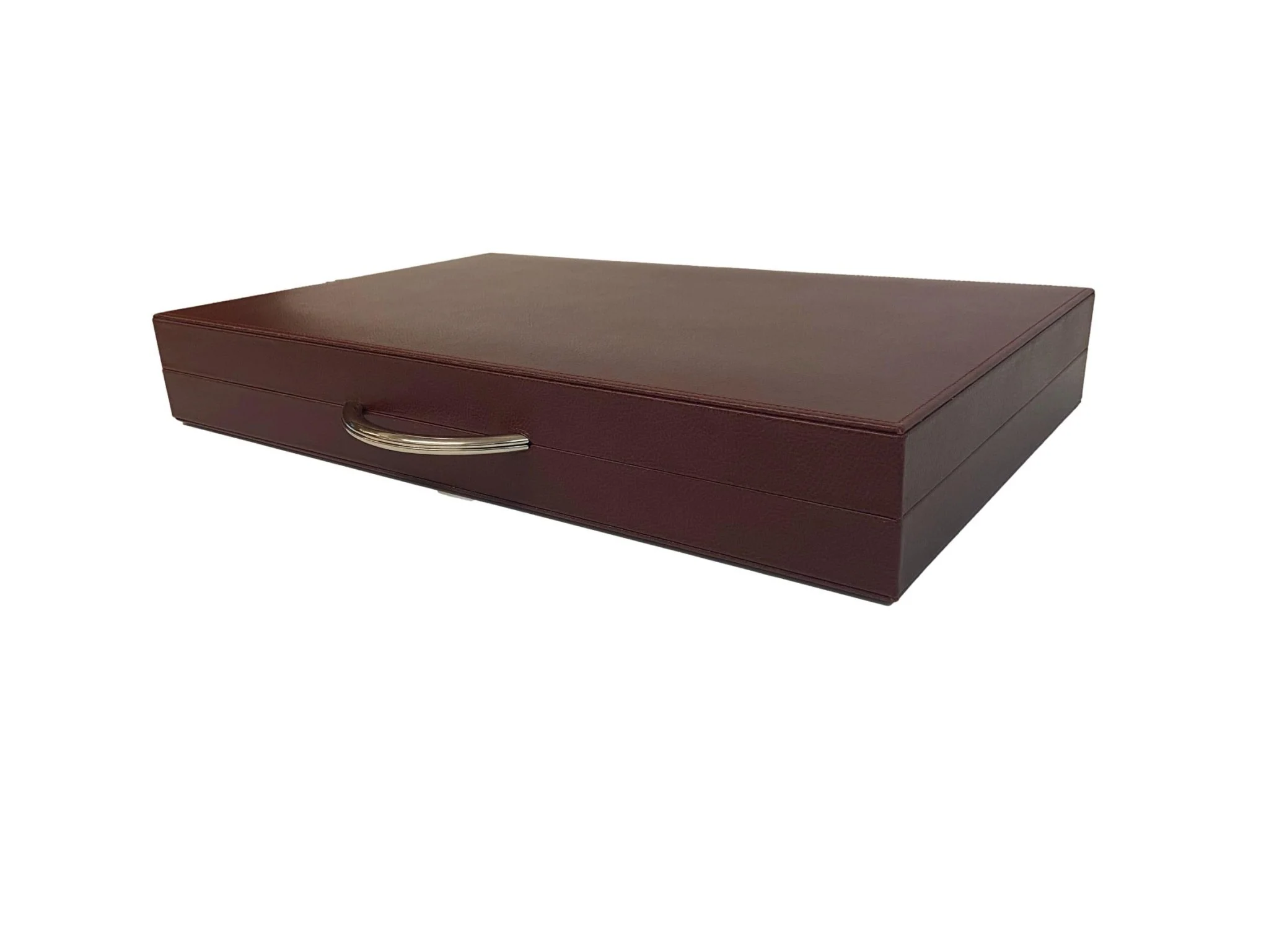 Backgammon Cuir véritable GM - Bordeaux - Renzo Romagnoli - Image 7