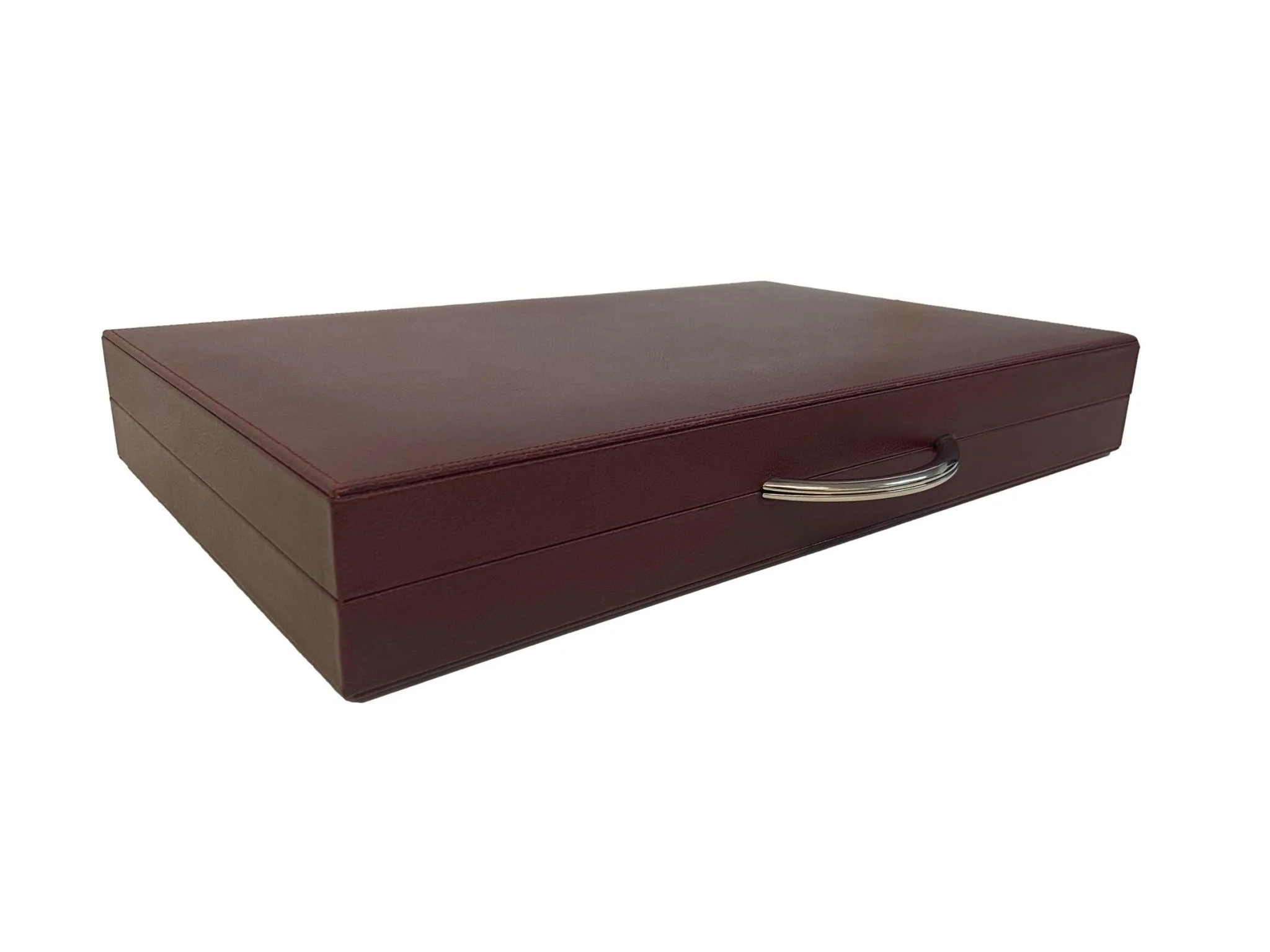 Backgammon Cuir véritable GM - Bordeaux - Renzo Romagnoli - Image 8