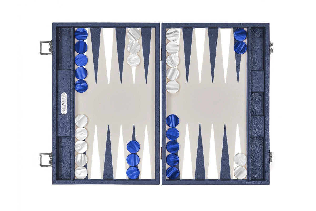 Backgammon Hector Saxe - Buffle Bleu de France - Grand - Image 2