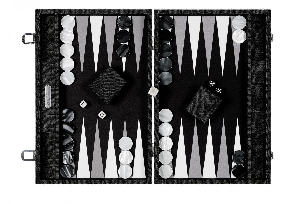 Backgammon Hector Saxe - Jean's Noir / Fonds Noir - Grand - Image 2