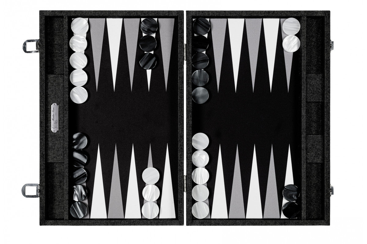 Backgammon Hector Saxe - Jean's Noir / Fonds Noir - Grand - Image 3