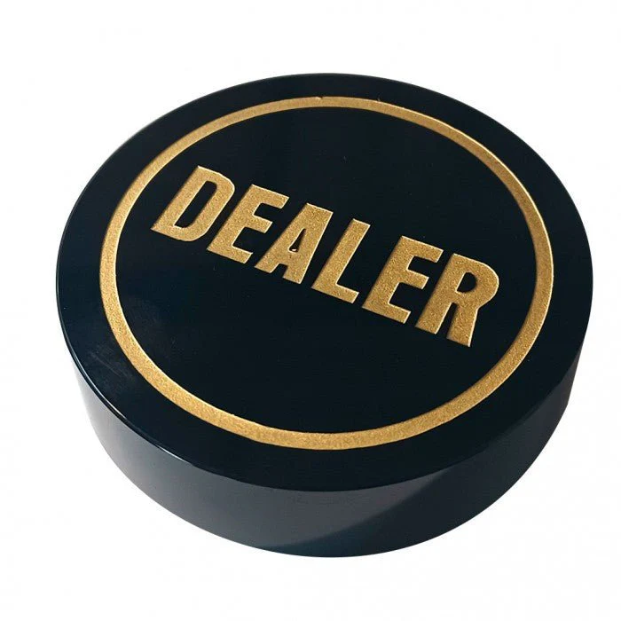 Bouton Dealer Noir et Or