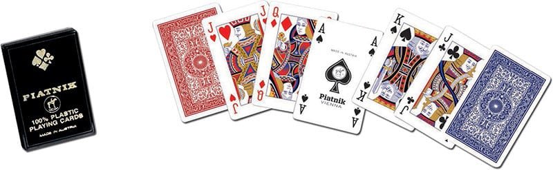 Cartes 100% plastique - 4 index - Piatnik