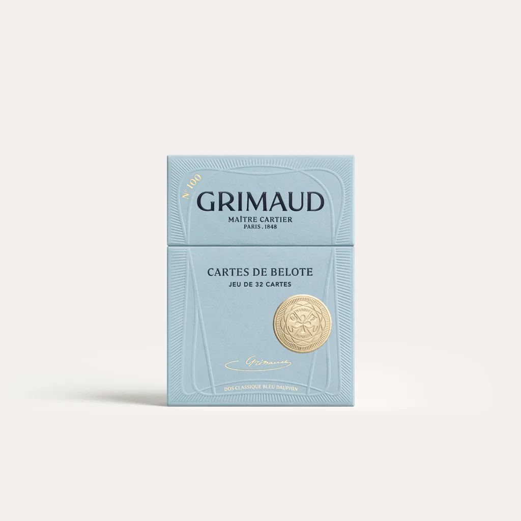 Cartes de Belote Grimaud - Nouvelle édition Luxe - Bleu dauphin - Image 3