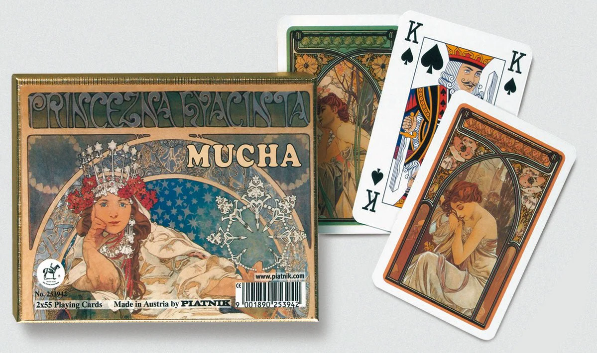 Coffret double Piatnik - Mucha - Hyacinta