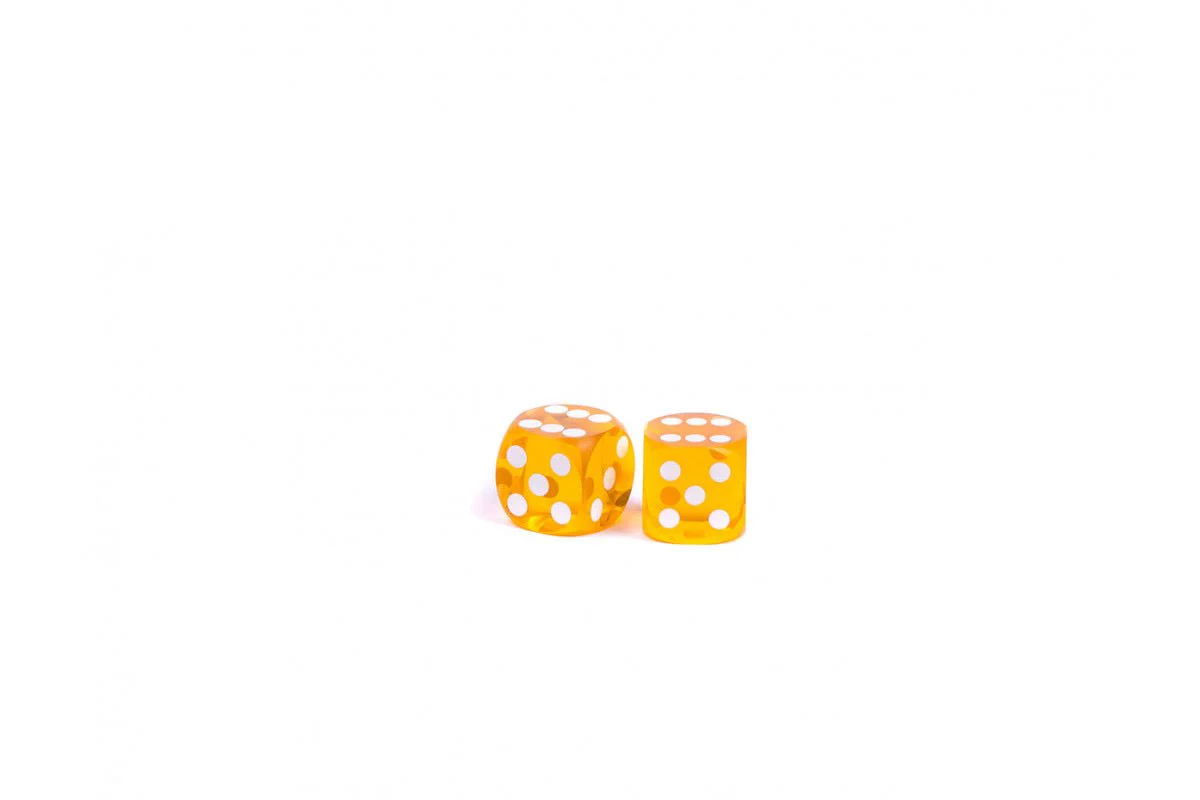 Dés Orange de précision - Calibrés et numérotées 14 mm - Dés de backgammon