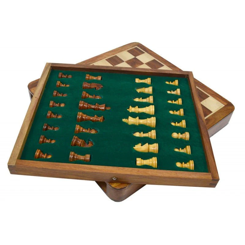 Echecs - Coffre avec tiroir en Palissandre et Sycomore - magnétique - Image 3