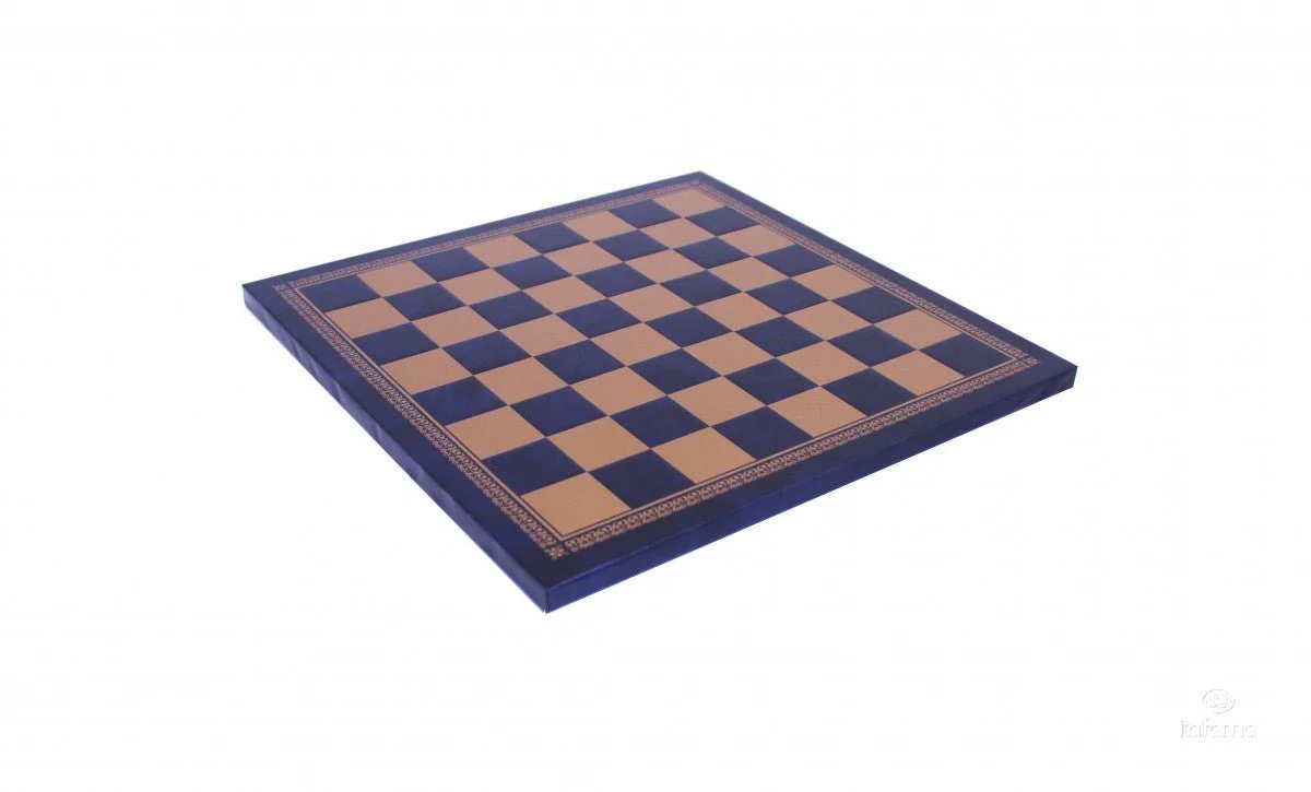 Plateau d'échecs / échiquier en Cuir et Salpa - Bleu - T2 - Ital Fama - Image 2