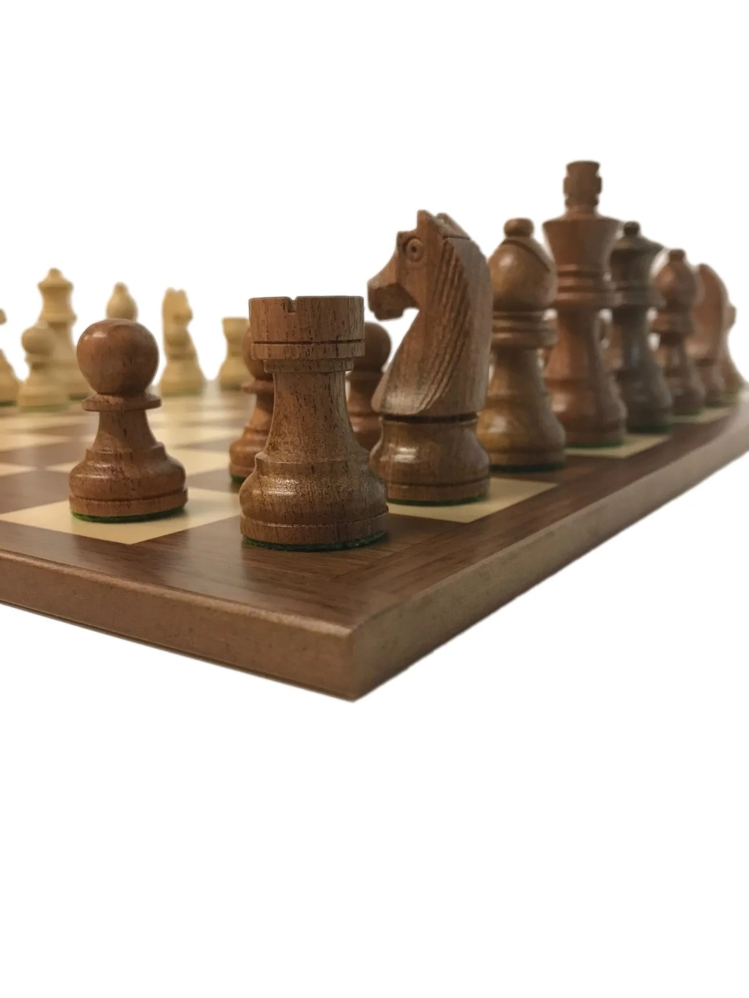 Ensemble jeu d'échecs Club en sycomore et noyer - bords fins - Pièces acacia - Image 6