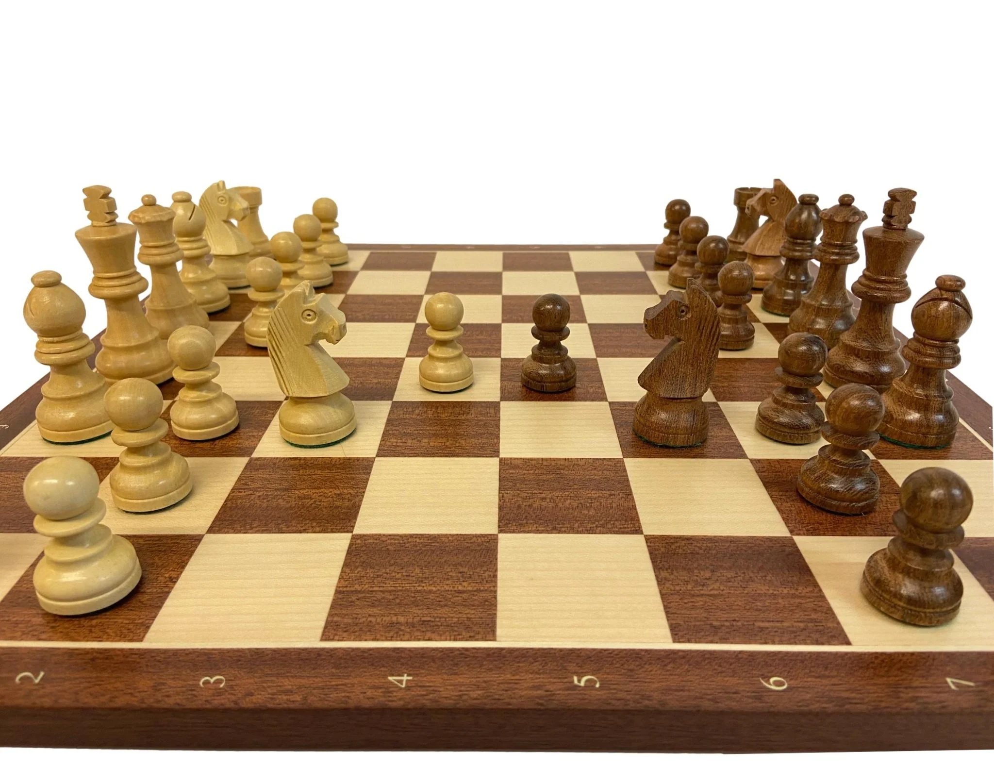 Ensemble jeu d'échecs Club en acajou- bords fin - Image 3