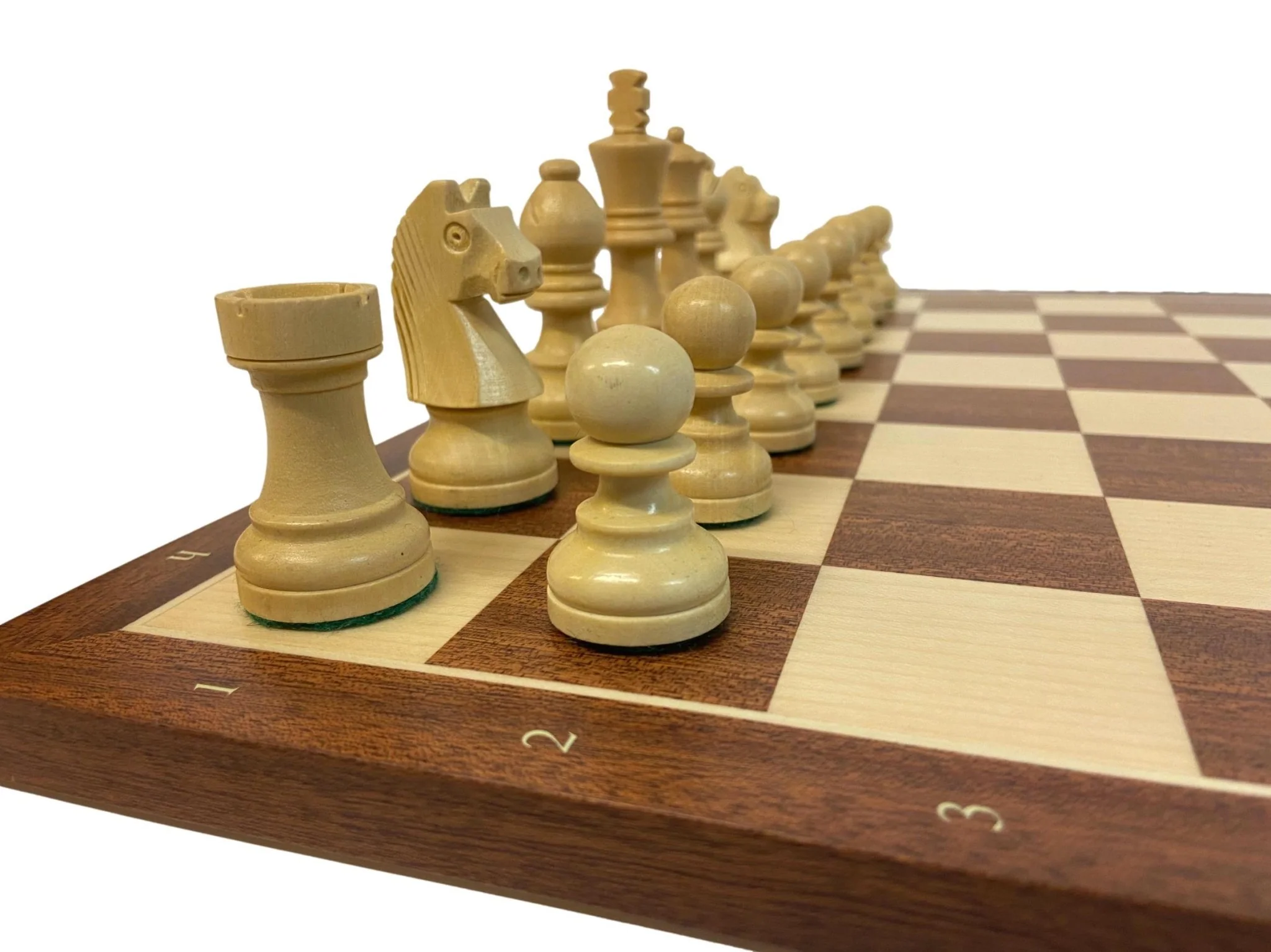 Ensemble jeu d'échecs Club en acajou- bords fin - Image 4