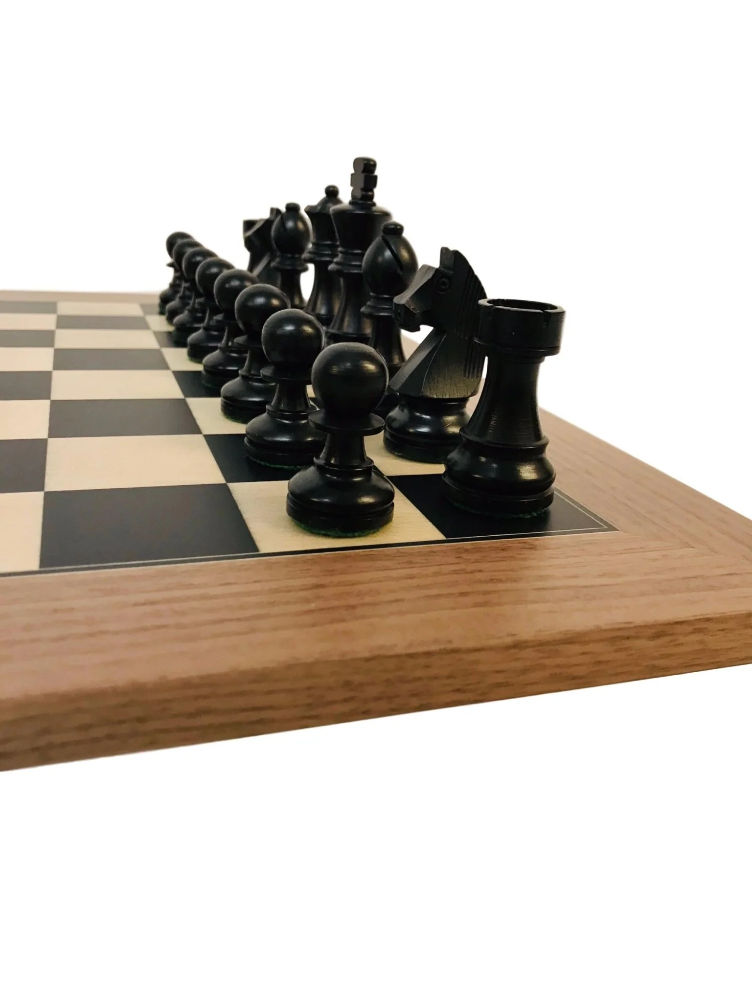 Ensemble jeu d'échecs Club Prestige en poirier teinté et sycomore - Bords noyer - Image 3
