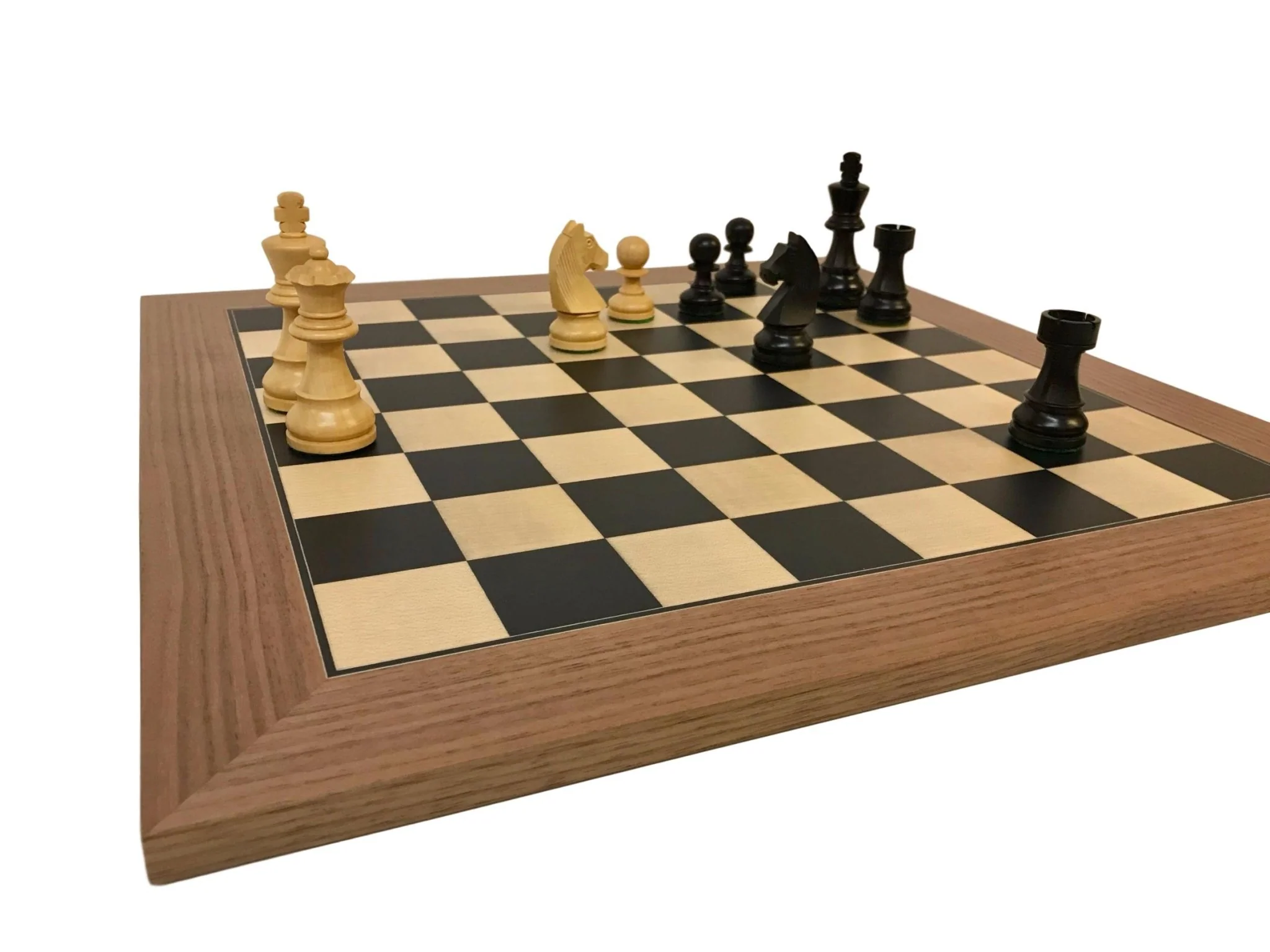 Ensemble jeu d'échecs Club Prestige en poirier teinté et sycomore - Bords noyer - Image 6