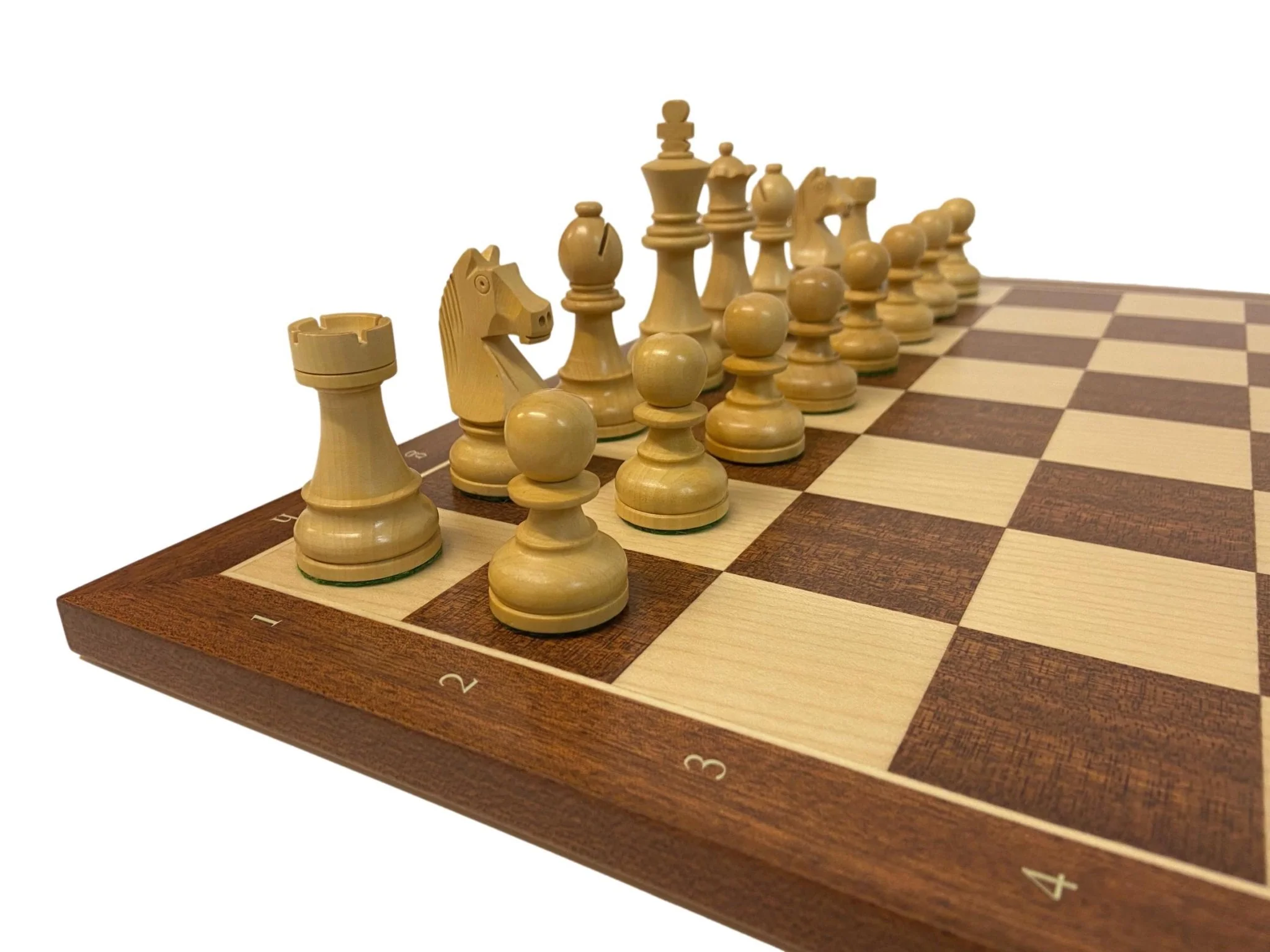 Ensemble jeu d'échecs Club en acajou - Bords Fins - Pièces buis teinté - Noir - Image 11
