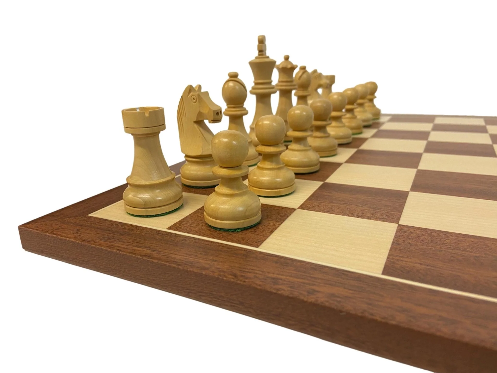 Ensemble jeu d'échecs Club en acajou - Bords Fins - Pièces buis teinté - Noir - Image 2