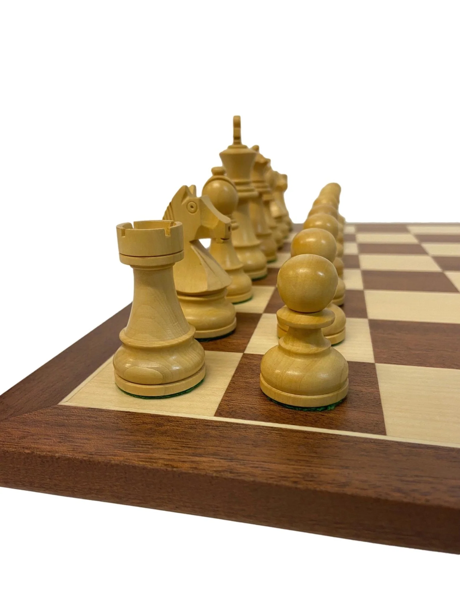 Ensemble jeu d'échecs Club en acajou - Bords Fins - Pièces buis teinté - Noir - Image 3