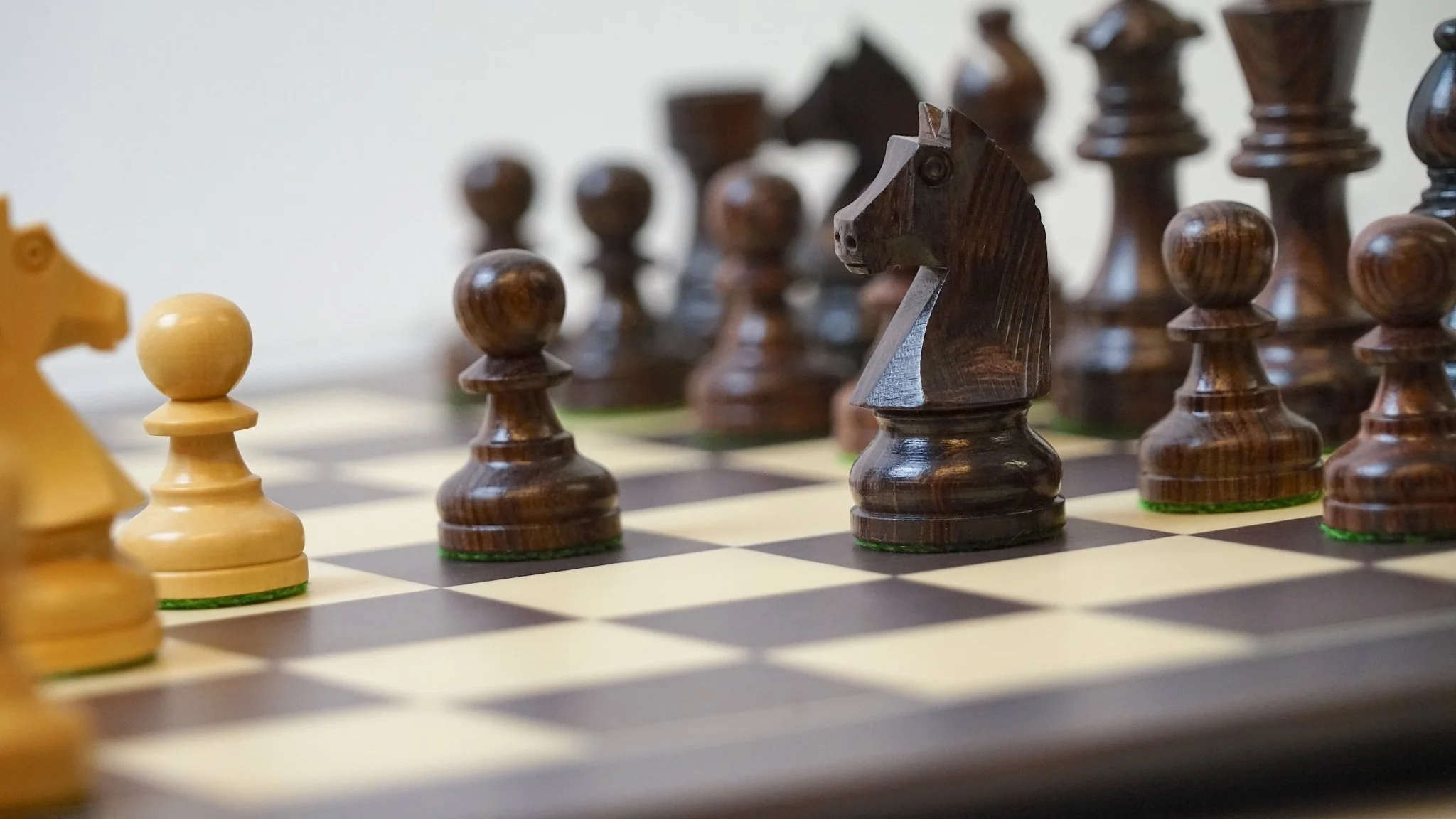 Ensemble jeu d'échecs Club en wengé - biseauté - Pièces en palissandre et buis - Image 5