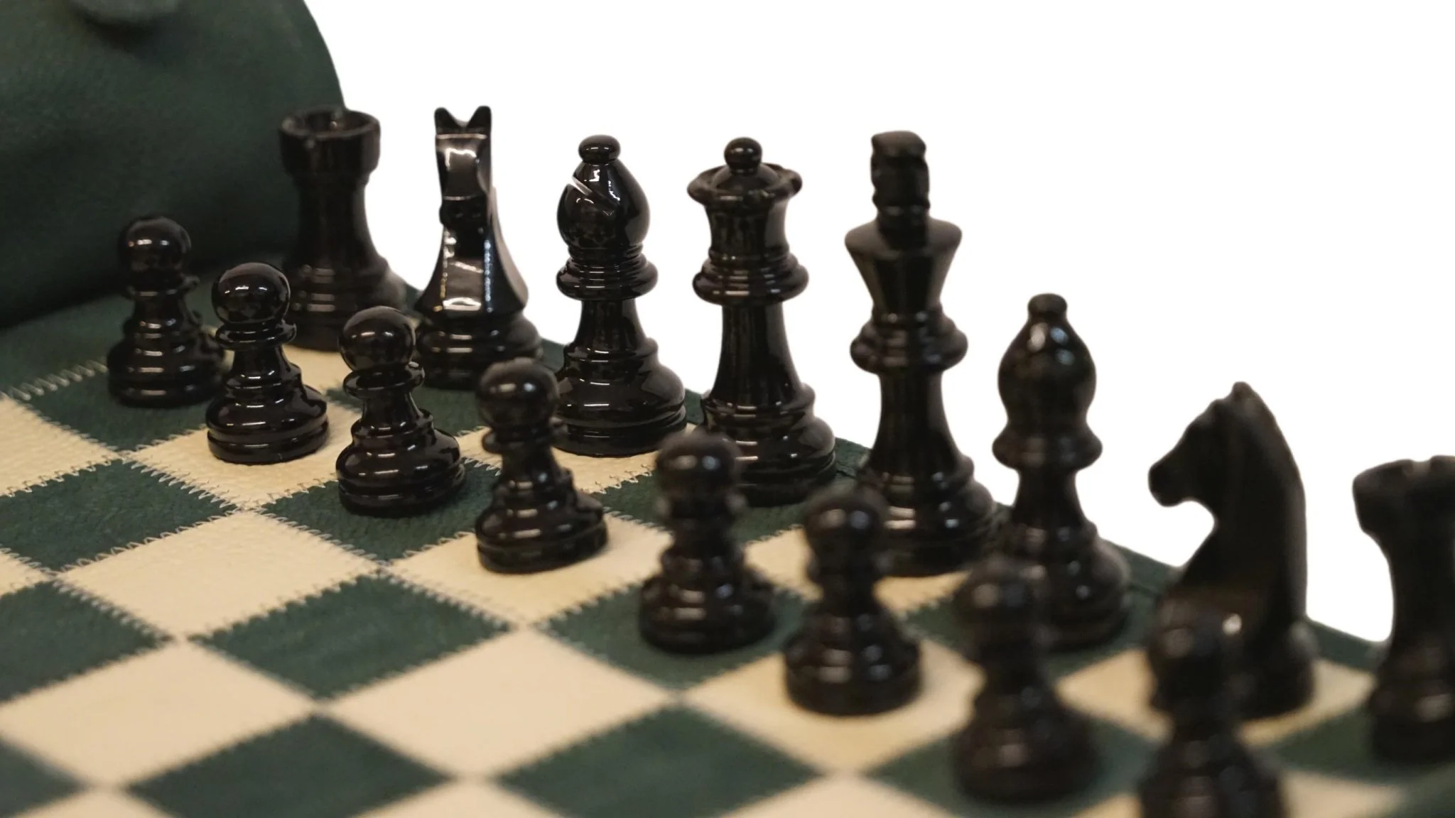Ensemble jeu d'échecs en cuir - magnétique - Vert - mélia games - Image 5