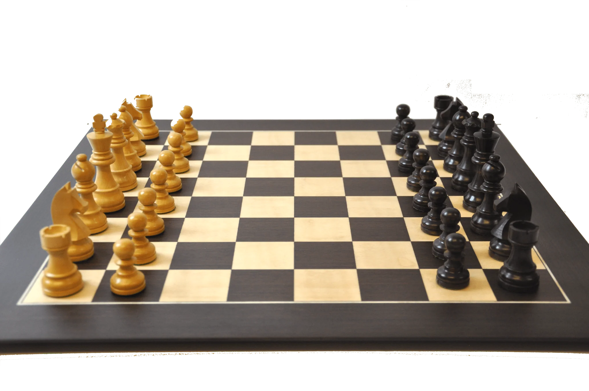 Ensemble jeu d'échecs en Wengé - biseauté - Pièces en buis teinté - Image 5
