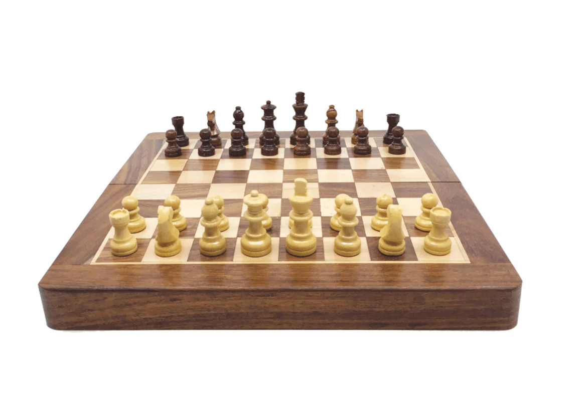 Ensemble jeu d'échecs Coffre en palissandre - laqué