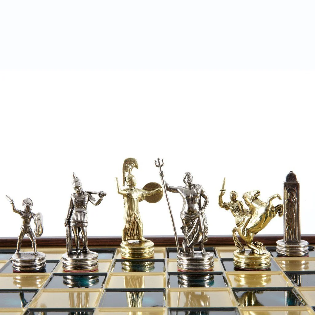Ensemble jeu d'échecs Mythologie Grecque en métal - Taille 2 - Manopoulos - Image 3