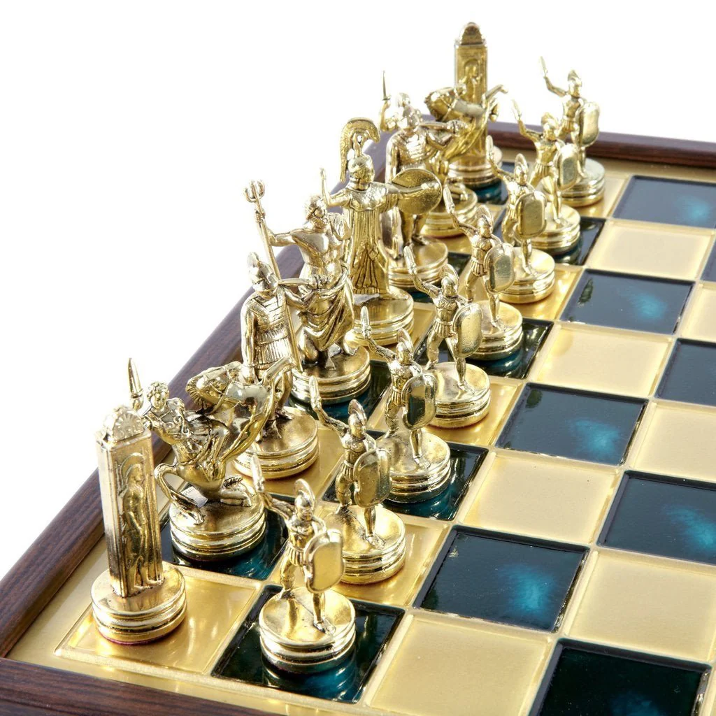 Ensemble jeu d'échecs Mythologie Grecque en métal - Taille 2 - Manopoulos - Image 4
