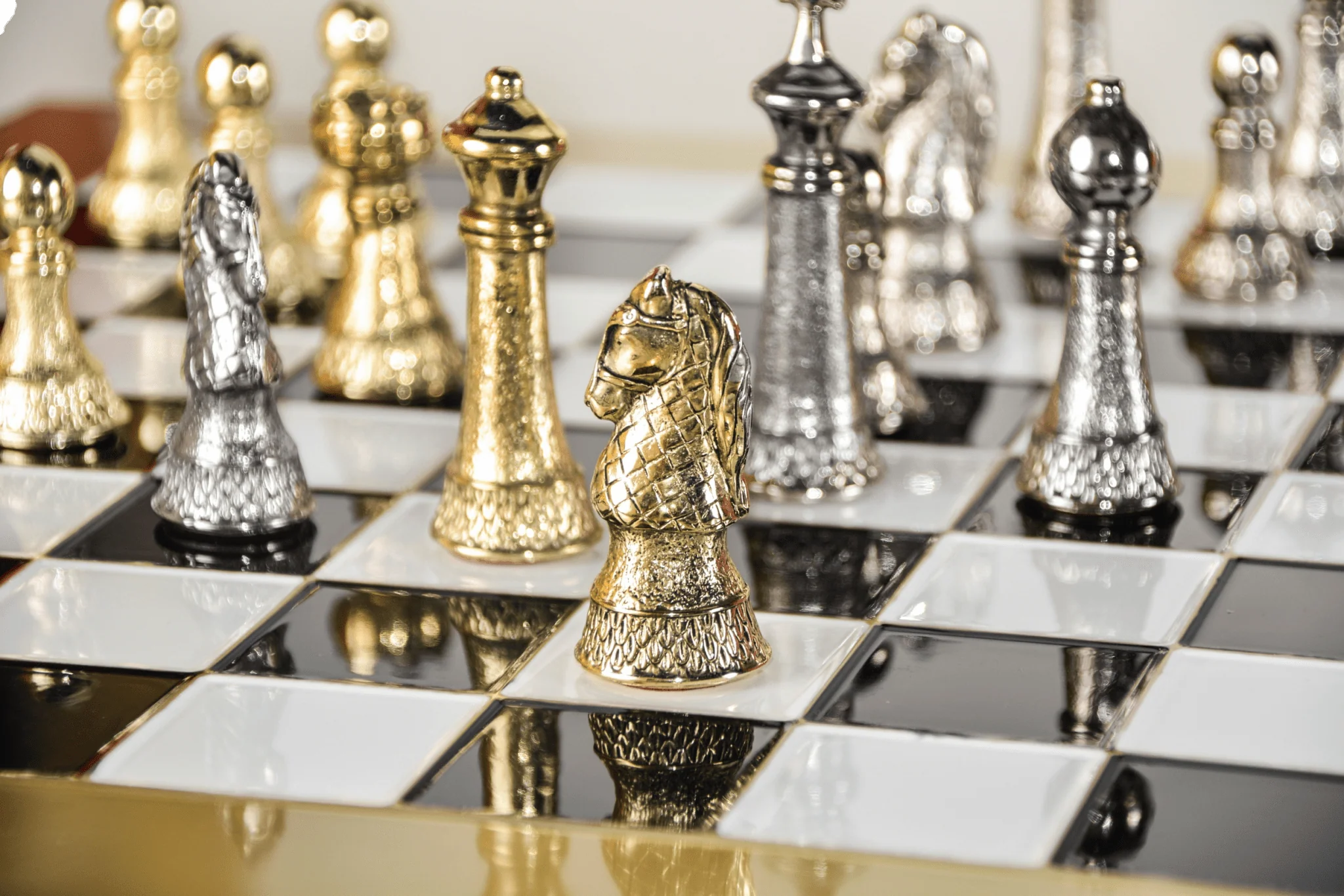 Ensemble jeu d'échecs en métal - Manopoulos - Image 2