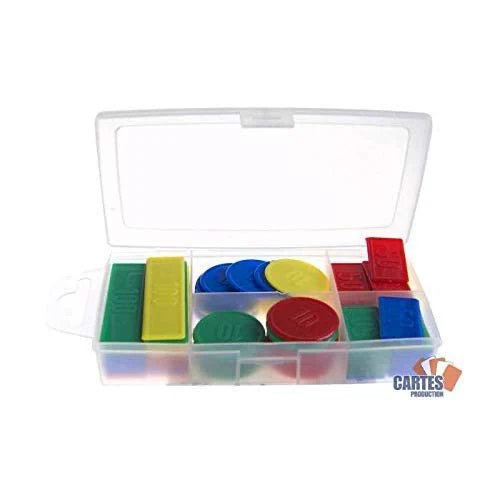 Jetons de nain jaune plastique boite plastique