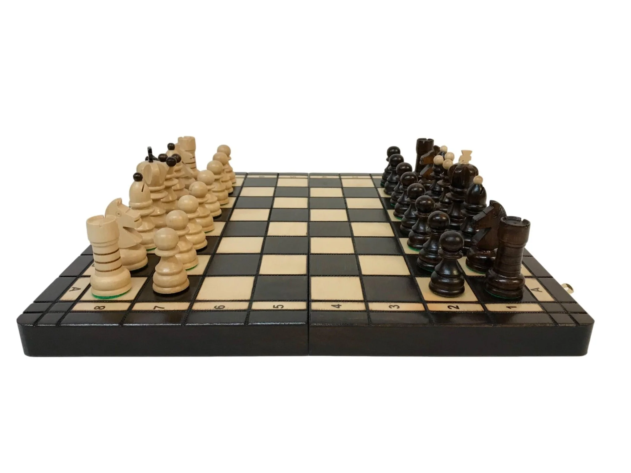Jeu d'échecs - Coffre pyrogravé