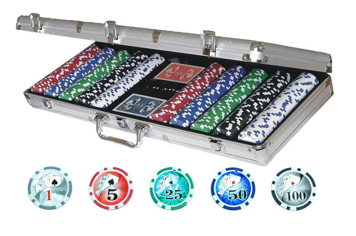 Mallette de 500 jetons - Lazer - 11,5 grammes