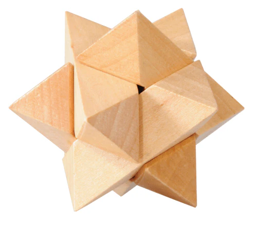 Mini casse-tête 3D en bois - Star