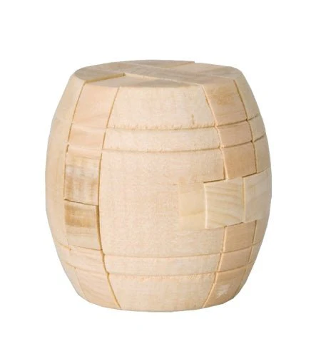 Mini casse-tête 3D en bois - Tonneau