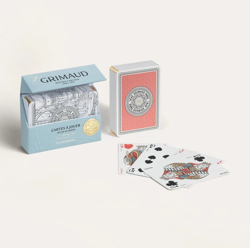 N°200 : Cartes à Jouer Grimaud 54 cartes - Nouvelle édition Luxe - Dos Bleu Dauphin - Image 3