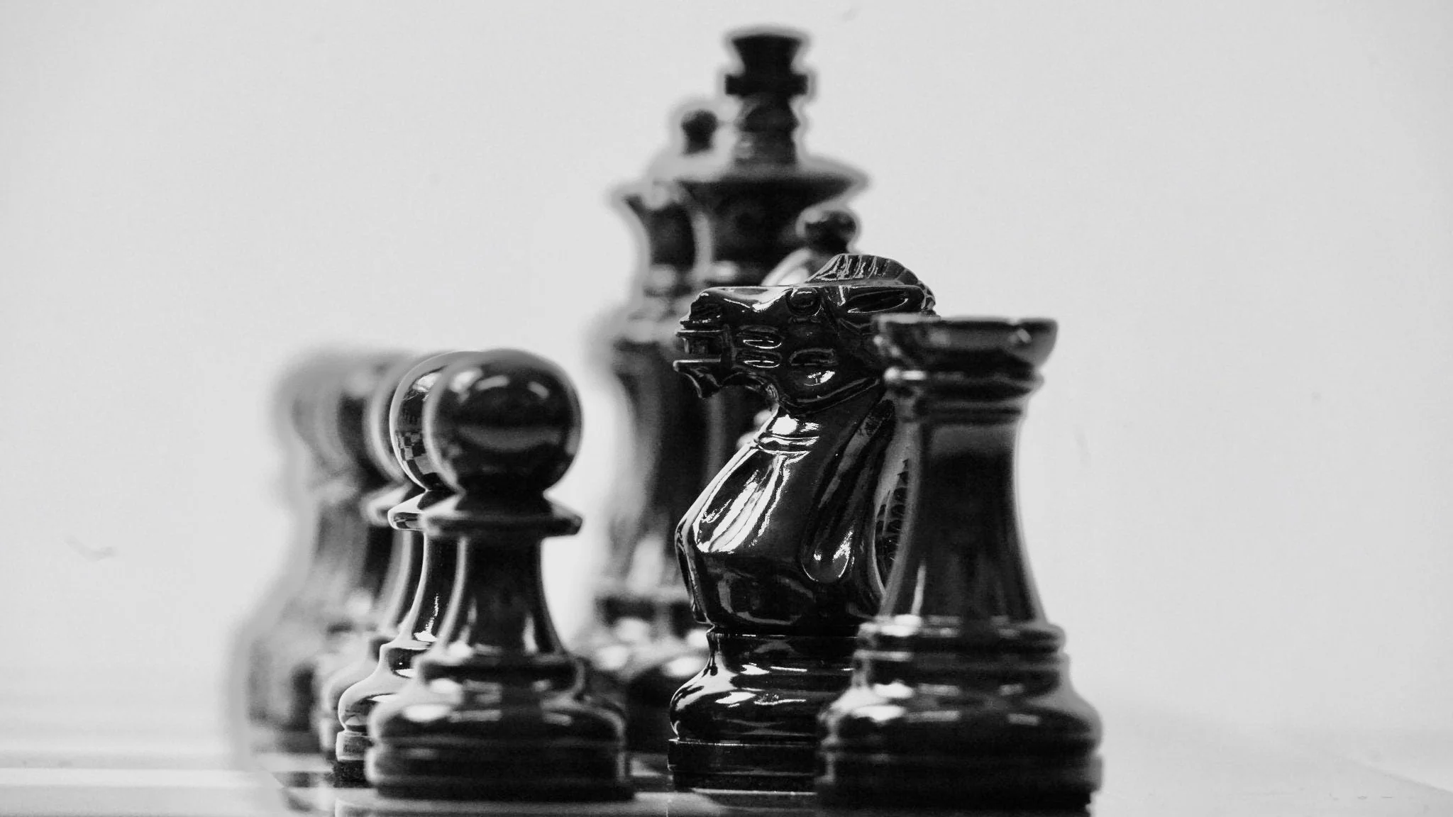 Pièces Ultimes en bois laqué - Noir/Blanc - Taille 3/4