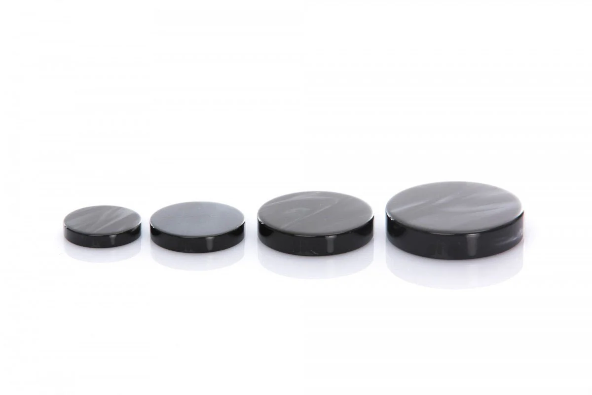 Pions de backgammon en acetate nacrés - Blanc / Noir
