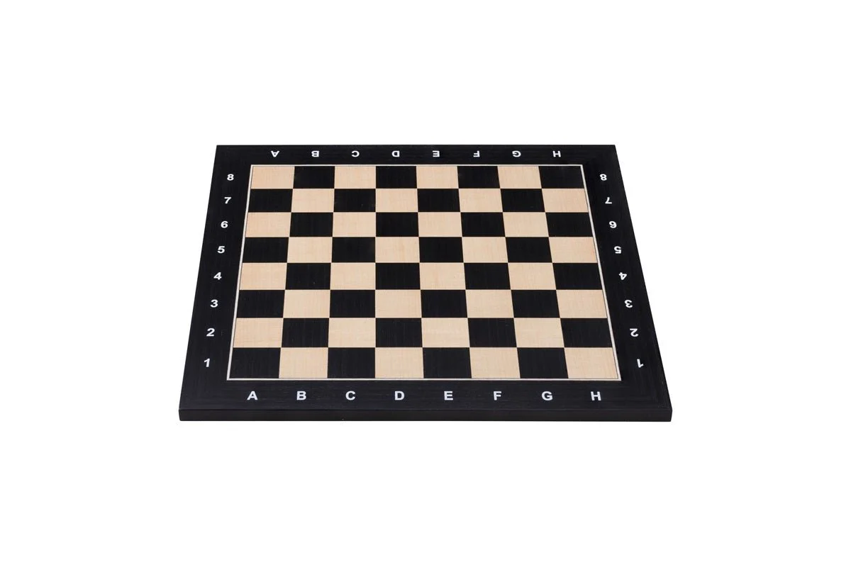 Plateau d'échecs / échiquier en érable incrusté - Lettré-Chiffré