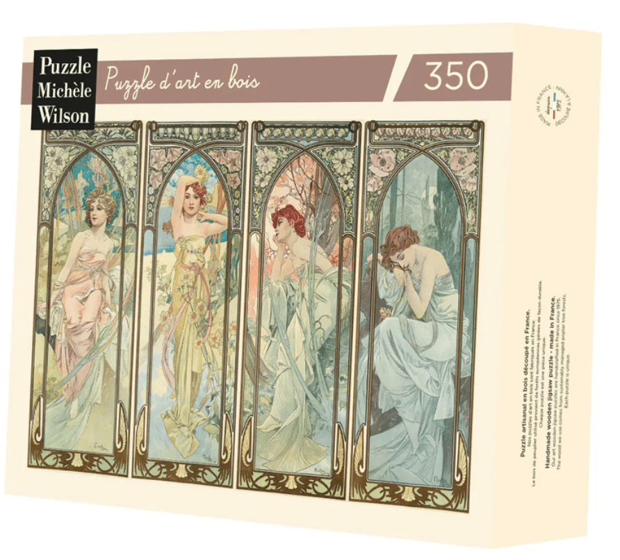 Puzzle Bois Michèle Wilson - 350 pièces - Les heures du jour - Mucha