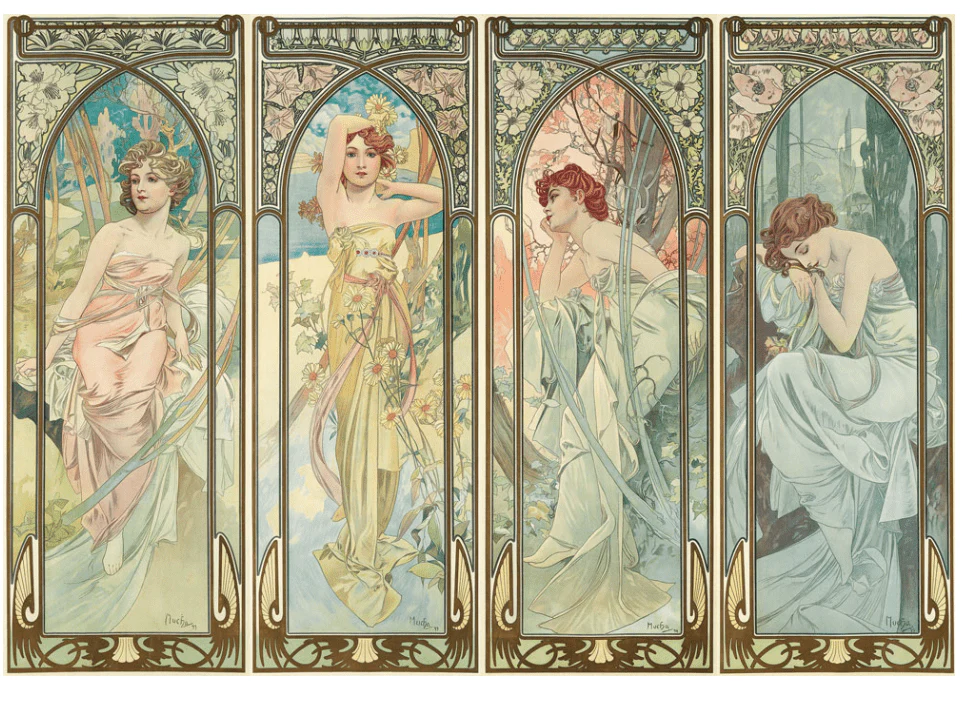 Puzzle Bois Michèle Wilson - 350 pièces - Les heures du jour - Mucha - Image 2