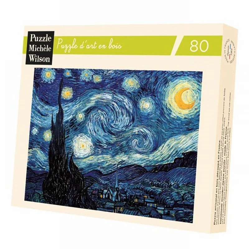 Puzzle Bois Michèle Wilson - 80 pièces - Nuit Etoilée - Van Gogh