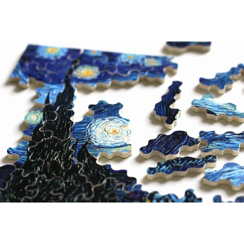 Puzzle Bois Michèle Wilson - 80 pièces - Nuit Etoilée - Van Gogh - Image 4