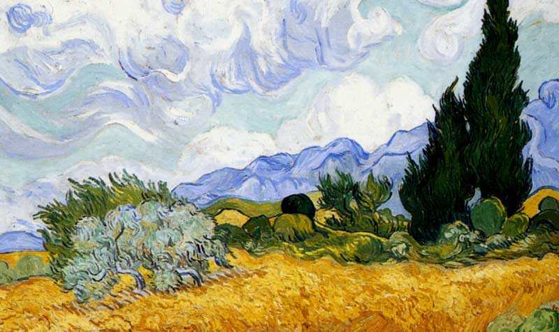 Puzzle Bois Wentworth - 500 pièces - Champs de blé avec cyprès