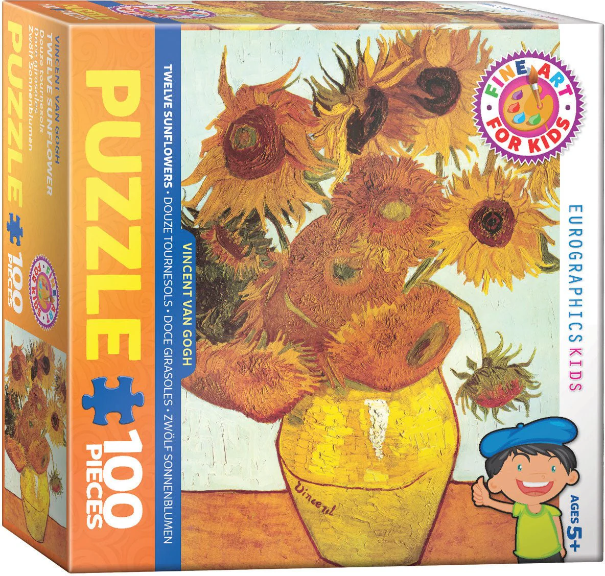 Puzzle Eurographics - 100 p - Douze Tournesols - Vincent Van Gogh - Image 2