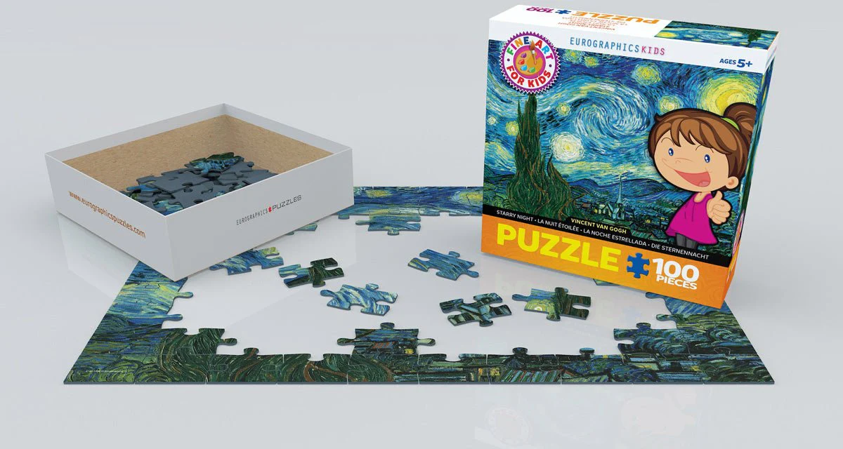 Puzzle Eurographics - 100 p - La nuit étoilée - Vincent Van Gogh - Image 2