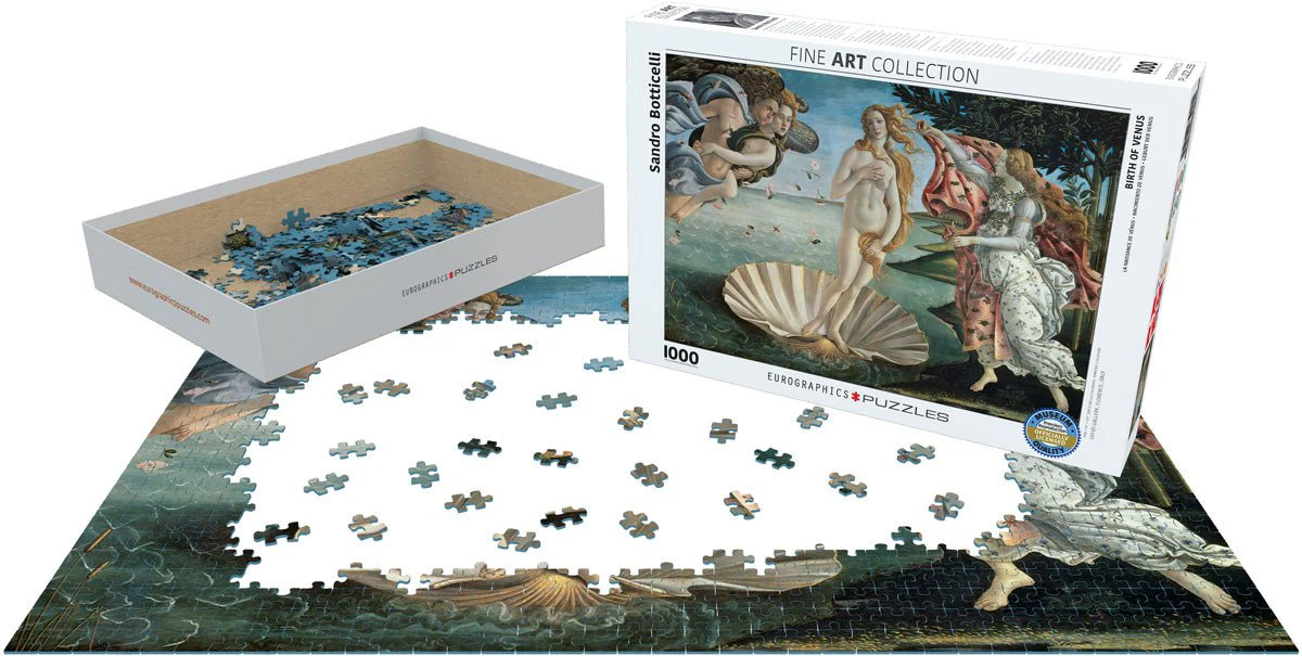 Puzzle Eurographics - 1000 p - La naissance de Vénus -  Sandro Botticelli - Image 2