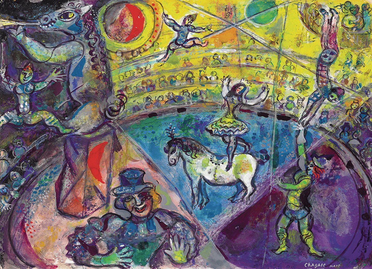 Puzzle Eurographics - 1000 p - Le cheval de cirque - Chagall