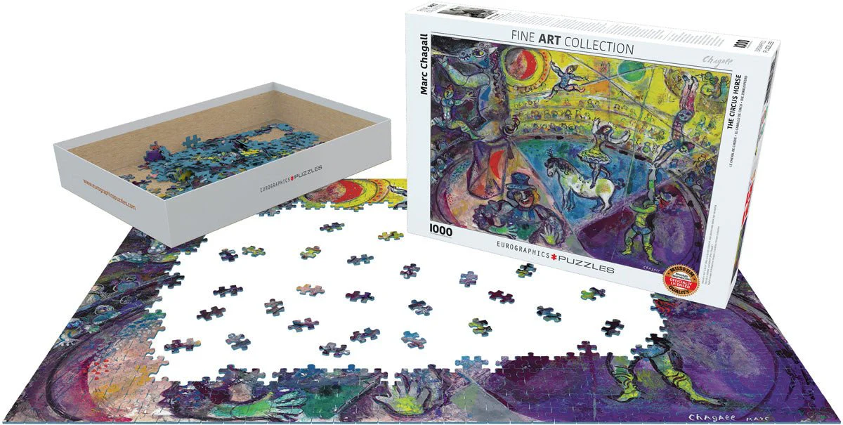 Puzzle Eurographics - 1000 p - Le cheval de cirque - Chagall - Image 2