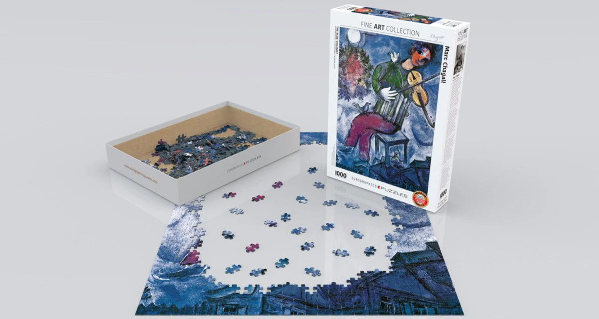 Puzzle Eurographics - 1000 p - Le violoniste bleu - Chagall - Image 2