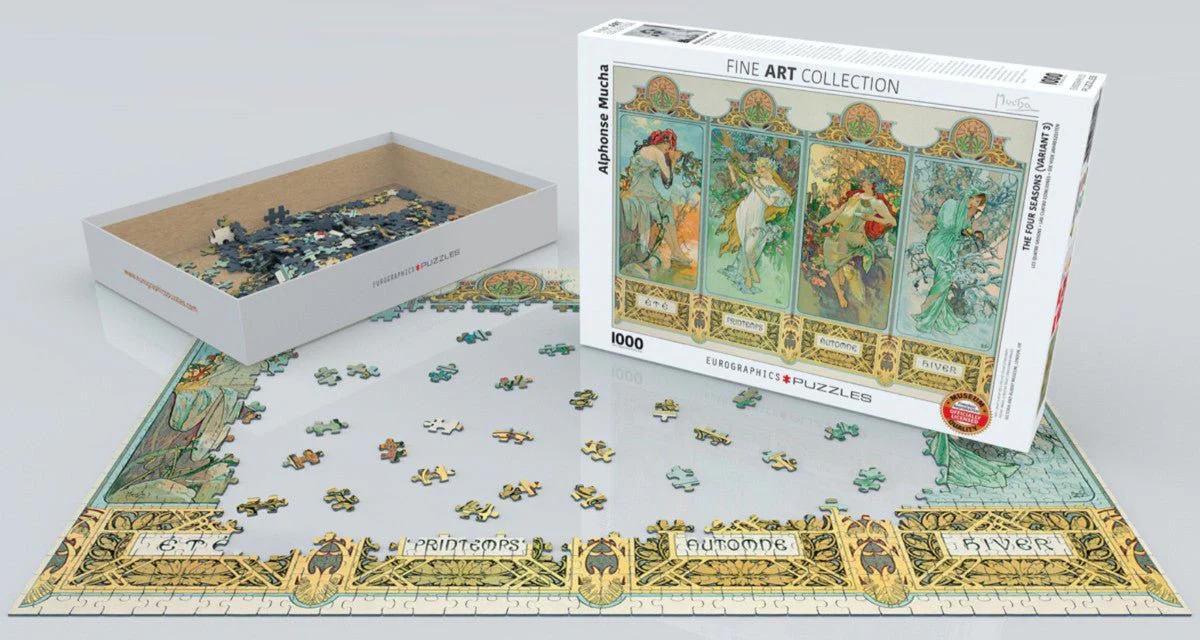 Puzzle Eurographics - 1000 p - Les 4 Saisons - Mucha - Image 2