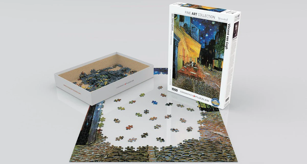 Puzzle Eurographics - 1000 p - Terrasse du café le soir - Van Gogh - Image 2